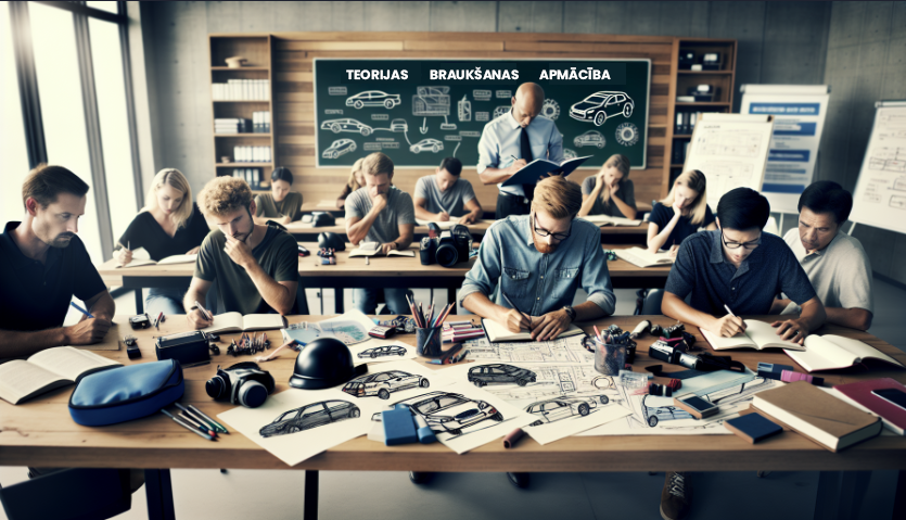 autoskolas pasniedzēju komanda
