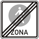 Gājēju ceļu zonas beigas | CSN