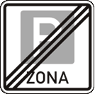 Stāvvietu zonas beigas | CSN