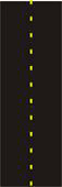 Pārtraukta dzeltena līnija | Ceļa apzīmējumi